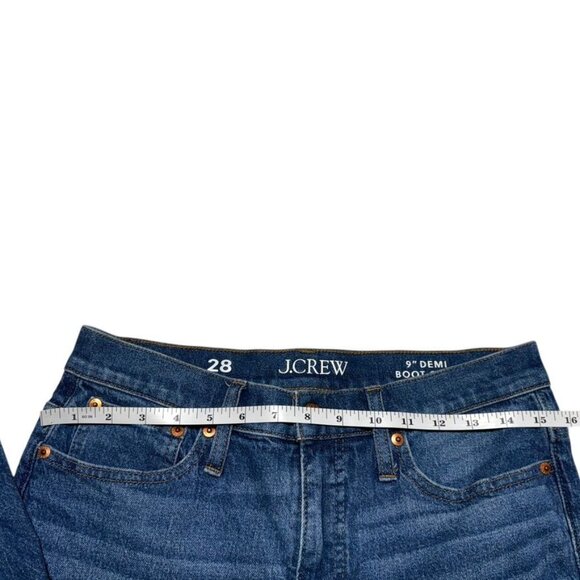 J. Crew Bootcut Cropped Jeans Blue Waist 28 - Picture 5 of 9